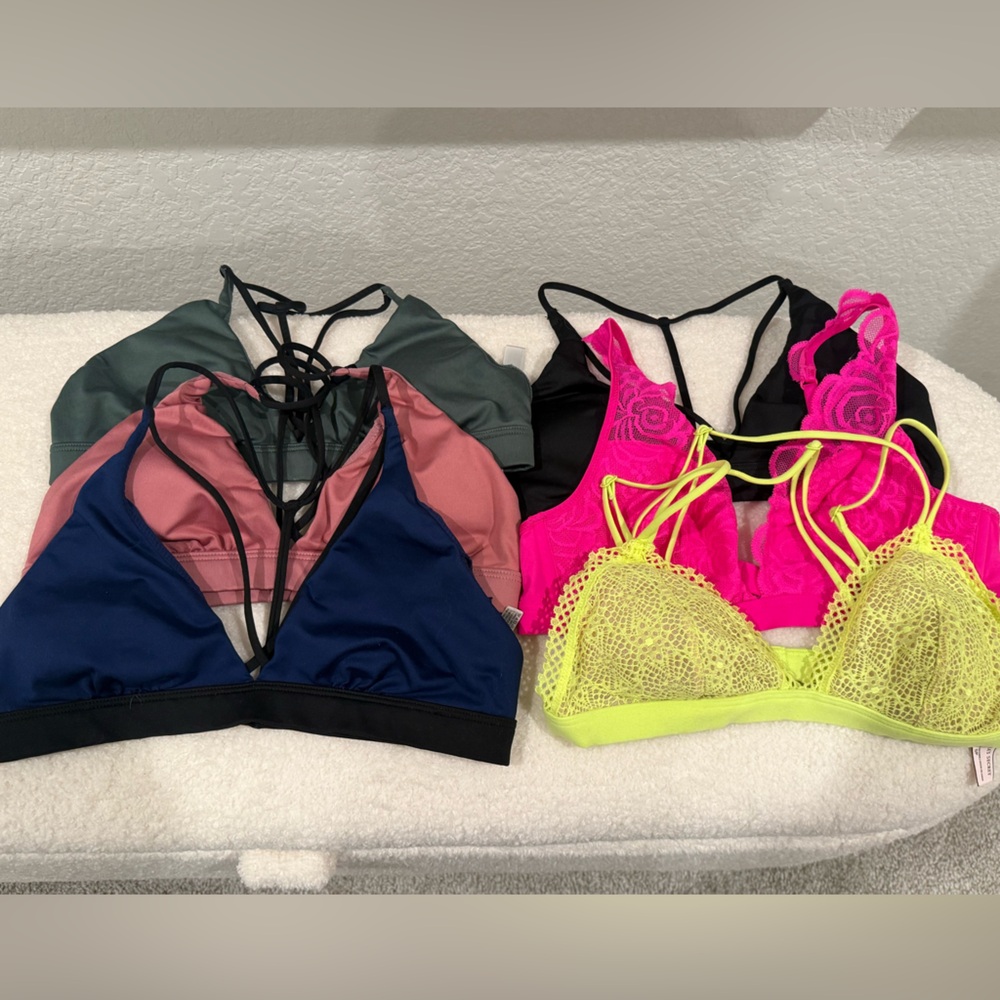 Lot of 6 Victoria’s secret bralette lace/strappy small